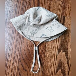 Baby Dinosaur Bucket Sun Hat w/ Chin Strap Size - 0-3 months